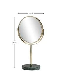 Bahne Runder Kosmetikspiegel Ramona Mit Grünem Marmorfuß 4 Bahne Runder Kosmetikspiegel Ramona Mit Grünem Marmorfuß – Bild 2