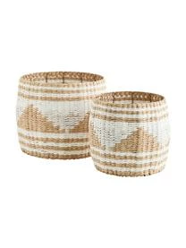 Madam Stoltz Aufbewahrungskörbe-Set Pyramid Aus Binsengeflecht, 2-tlg.